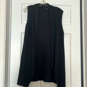 Eileen Fisher long tunic vest, dark grey